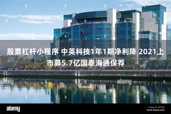 股票杠杆小程序 中英科技1年1期净利降 2021上市募5.7亿国泰海通保荐