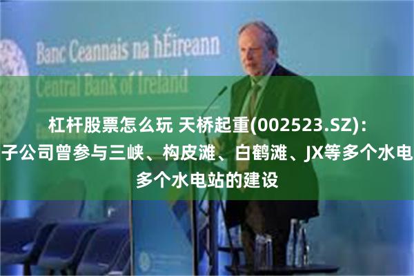 杠杆股票怎么玩 天桥起重(002523.SZ)：旗下全资子公司曾参与三峡、构皮滩、白鹤滩、JX等多个水电站的建设