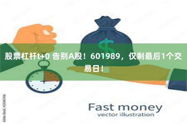 股票杠杆t+0 告别A股！601989，仅剩最后1个交易日！